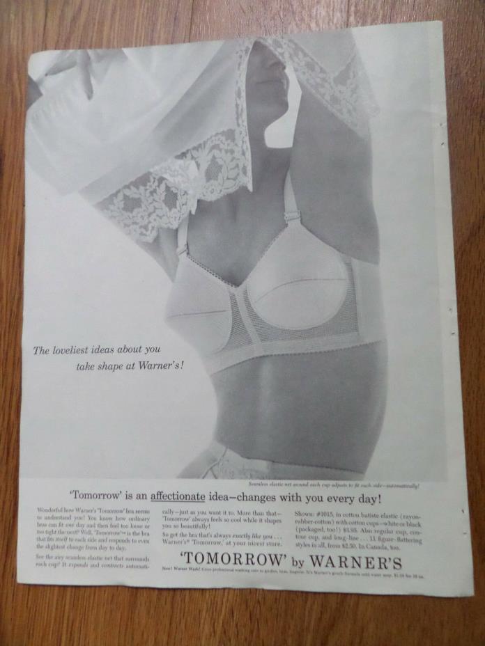 1961 Warner's Bra Ad  Tomorrow  Loveliest Ideas about you Take Shape