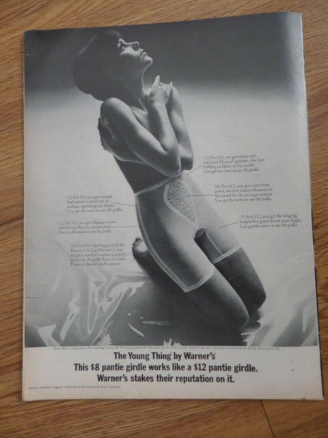 1966 Warner's Bra Girdle Ad  The Young Thing