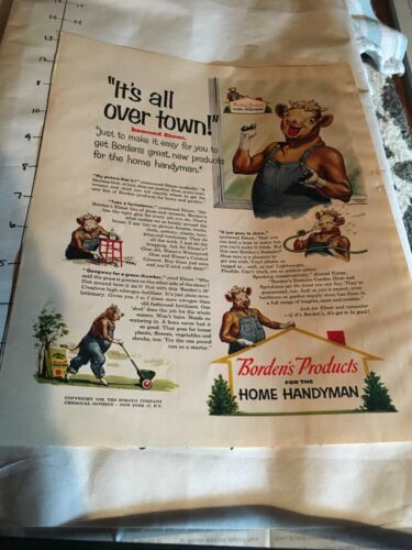 1958 Vintage Ad Borden’s Products For The Home Handyman B1