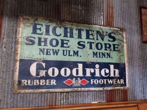 Goodrich Rubber Shoe Repair Sign Eichten New Ulm Minnesota  Footwear Signs