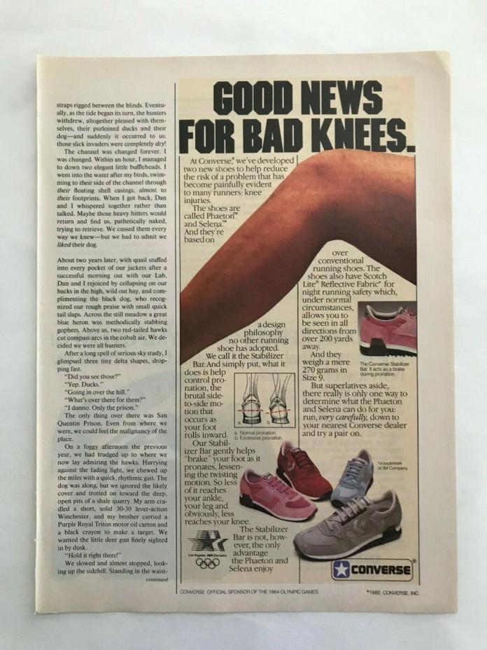 Converse Shoes Vintage 1982 Print Ad