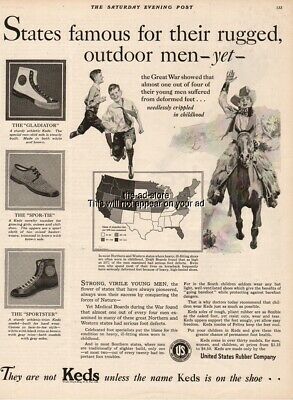 1927 US Keds Tennis Basketball Shoes Gladiator Spor-Tie Sportster 1920s Print Ad