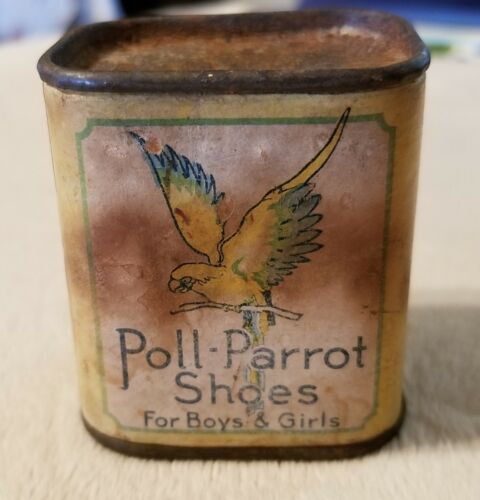 Vintage Antique Poll Parrot Shoes Advertising Coin Bank Childrens