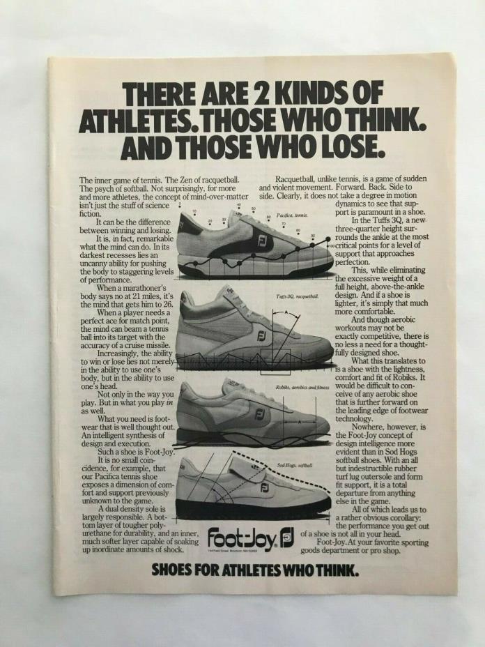 Foot-Joy Vintage 1983 Print Ad