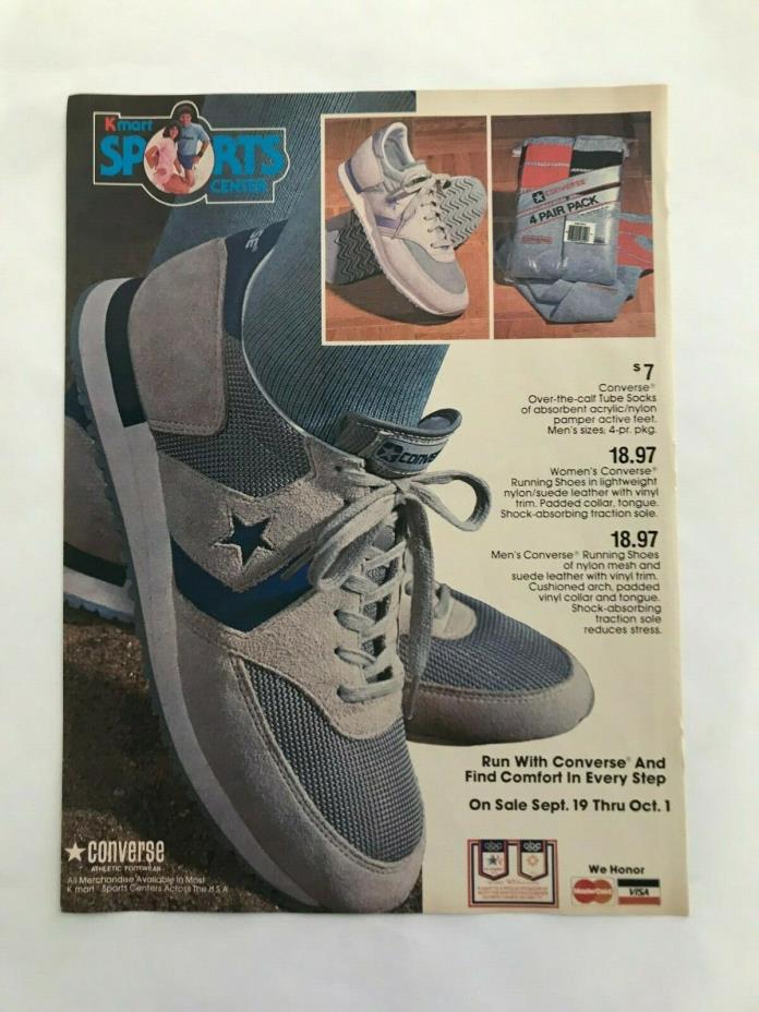 Converse Shoes & Kmart Vintage 1983 Print Ad