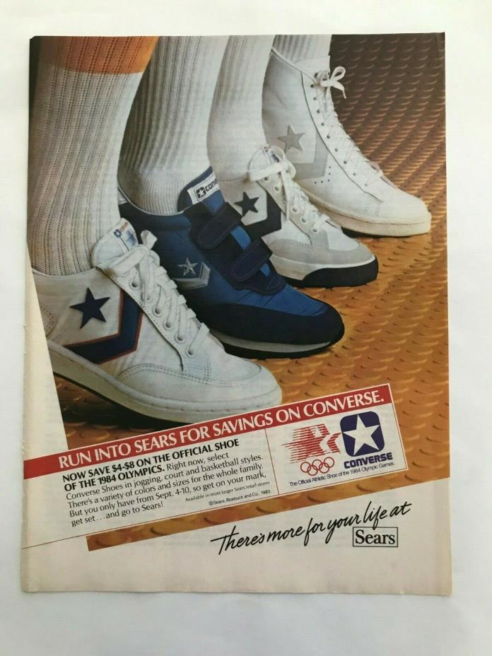 Converse Shoes & Sears Vintage 1983 Print Ad