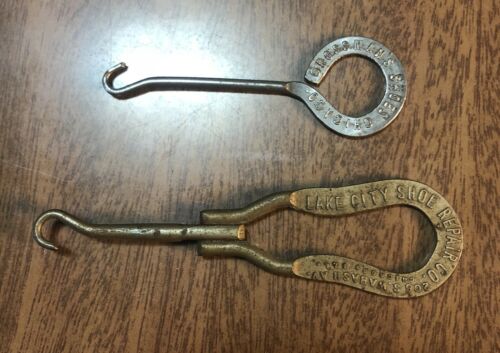 Vintage Shoe Button Hook Pair Grossman's Shoes Lake City Shoe Repair Co. Chicago