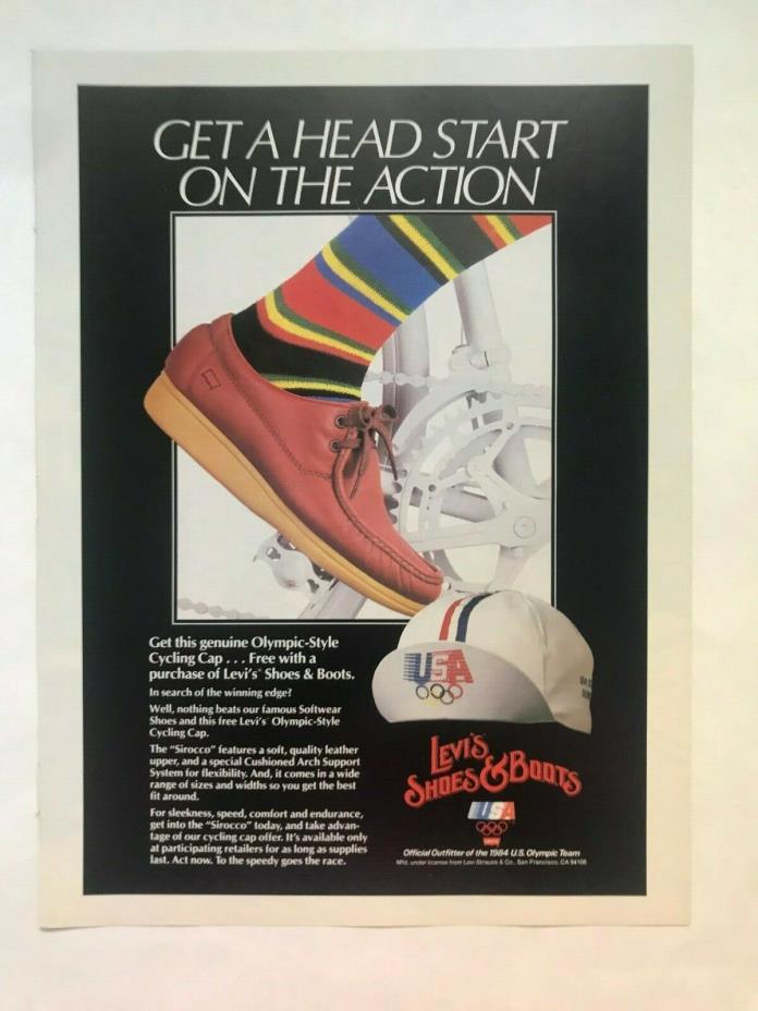 Levi's Shoes & Boots Vintage 1984 Print Ad