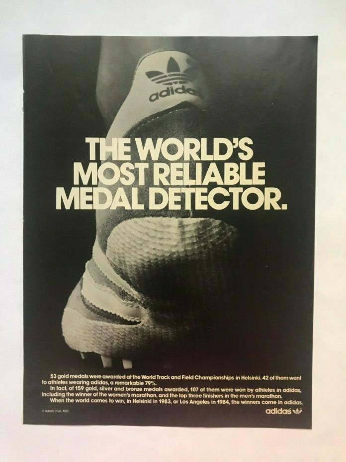 Adidas Running Shoes Vintage 1983 Print Ad