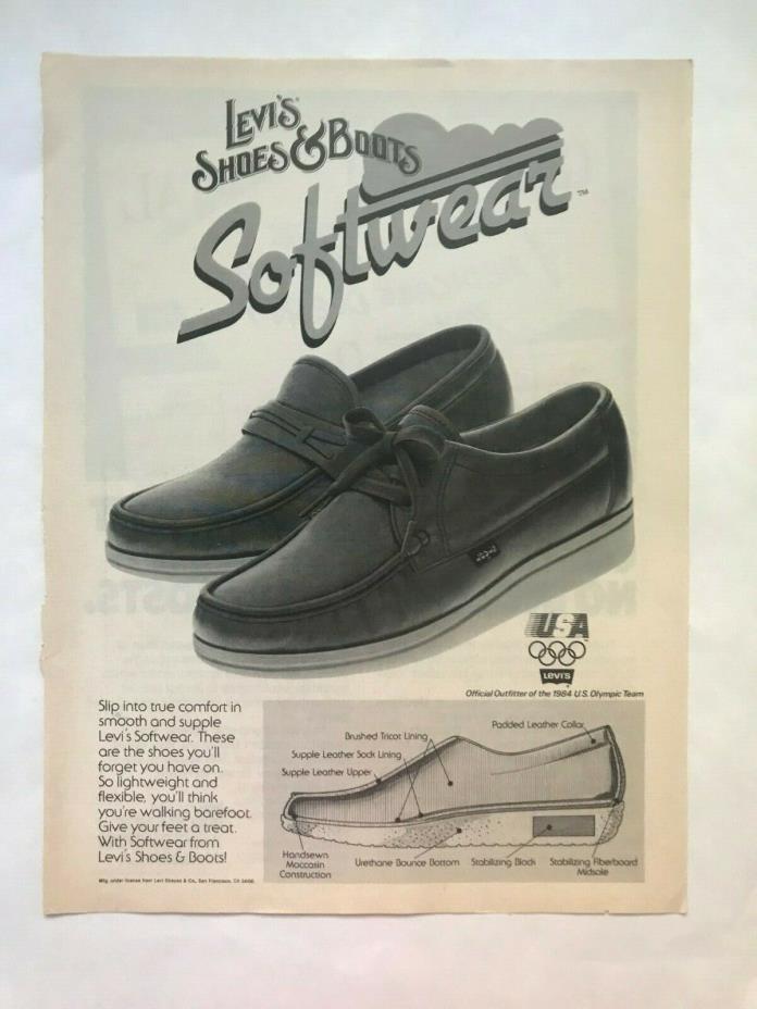 Levi's Shoes & Boots Vintage 1982 Print Ad