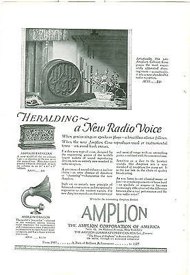 The Amplion Corporation America - A New Radio Voice Print Ad dated 1926