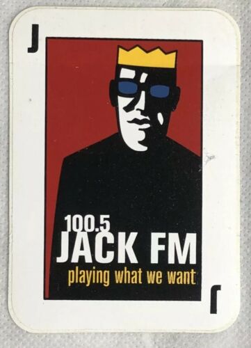 100.5 JACK FM RADIO STATION STICKER LAS VEGAS NEVADA PLAYING CARD EARLY 2000’s