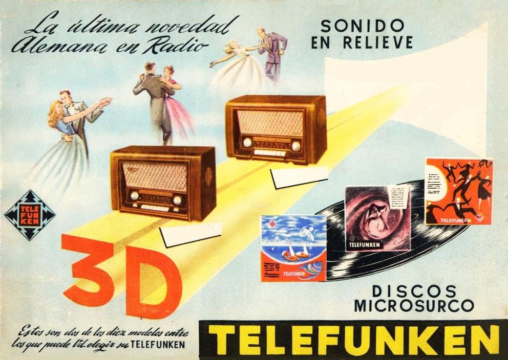 Telefunken 3D Radios Poster in Spanish 8 x 10  Giclee Print