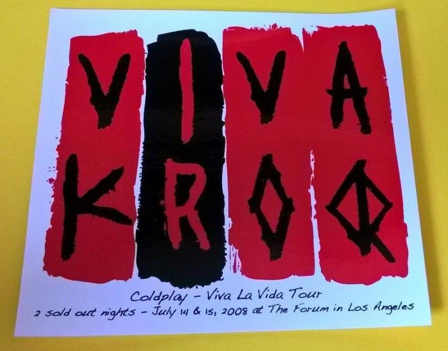 KROQ 106.7 FM radio station sticker - VIVA KROQ Coldplay sticker 2008