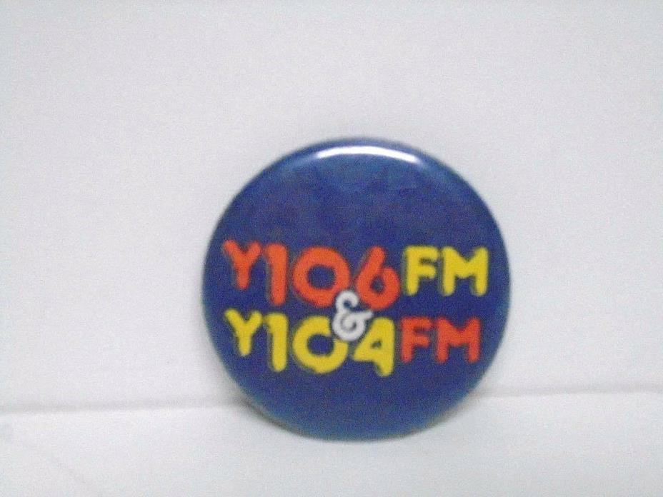 Vintage Collectible Radio Station Pinback 