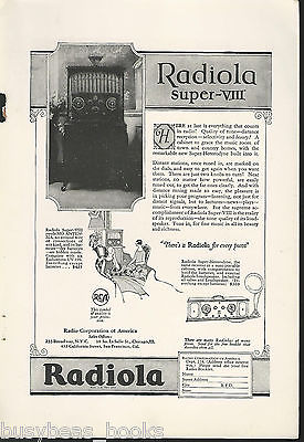 1924 RCA RADIOLA Super-VIII radio advertisement, Radio Corp of America