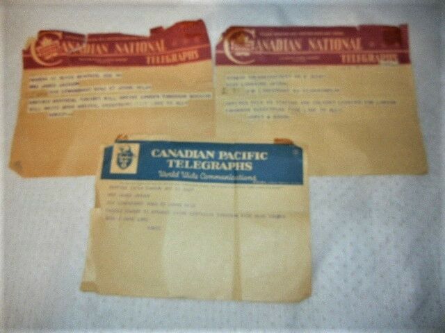 TELEGRAM TELEGRAPH CANADIAN NATION & CANADIAN PACIFIC WESTERN UNION ADVERTISING