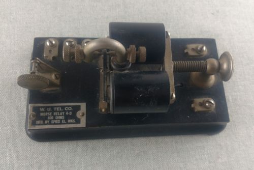 Vintage W.U. Tel. CO. Morse Relay 4-D 100 Ohms Telegraph