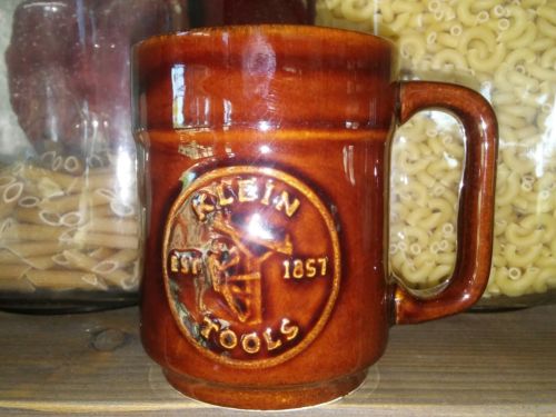 Klein Tools Lineman Coffee Cup Mug 125th Anniversary Vintage 1982 Pfaltzgraff
