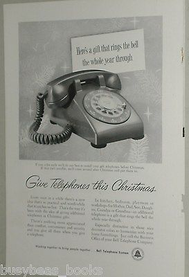 1957 Bell Telephone advertisement, photo of Rotary Dial desk phone