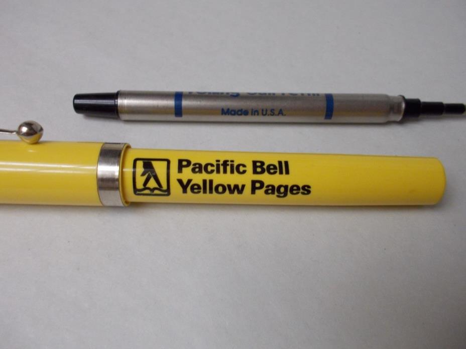 Vintage Pacific Bell Yellow Pages Ink Pen by Sheaffer - Plus Bonus Keychain