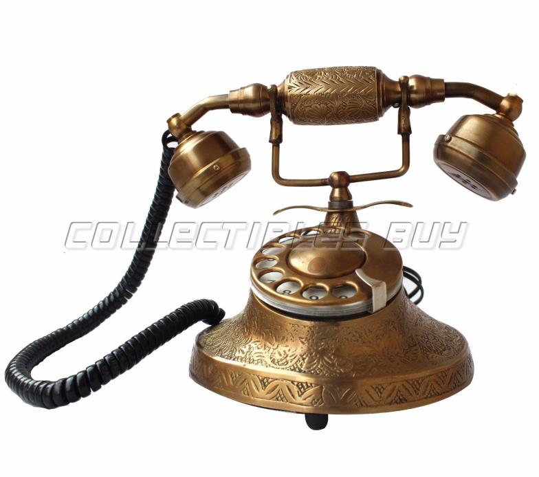 Antique Handmade Telephone  Retro Dial Desk Home & Office Desk Article