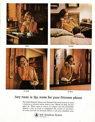 1964 Bell -Princess Phone Use In Every Room In Your House 13.5* 10.5 Magazine Ad