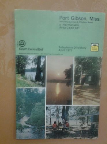 Vintage 1973 PORT GIBSON, MS TELEPHONE DIRECTORY PHONE BOOK  Very Good Condition