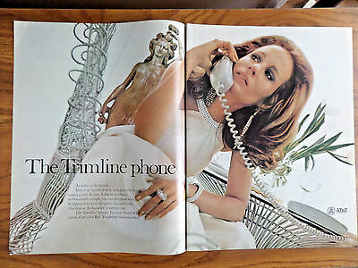 1968 AT & T Bell Telephone Ad The Trimline Phone