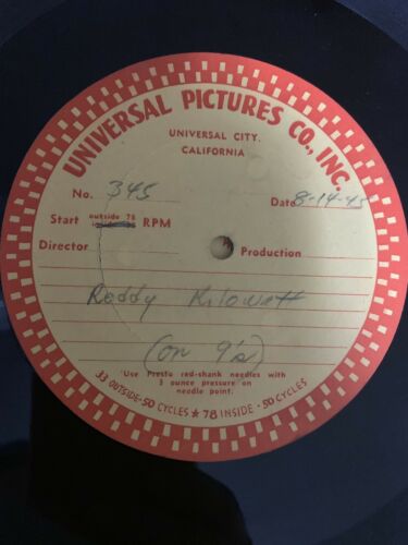 Reddy Kilowatt 1945 Commercial/Radio Advertising Sound Record