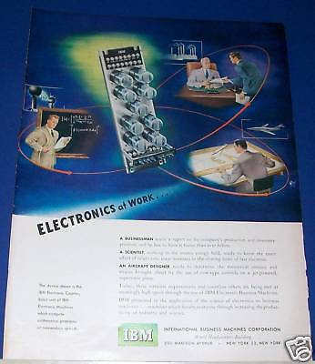 1950 IBM Computer Ad Electronics at Work