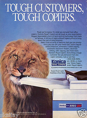 1986 Print Ad of Konica Royal 5503 Copiers Lion something to roar about