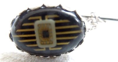 1970s HONEYWELL COMPUTER CHIP Tie-Tac Pin *Real Chip* FREE SHIPPING