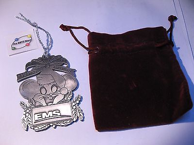 EMS Branded Christmas Tree Ornament 1999 Metal Solid SPAR MDA Corporate Used