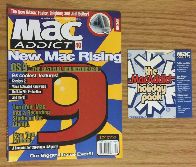 Mac Addict Magazine No 40 Dec. 1999 with CD