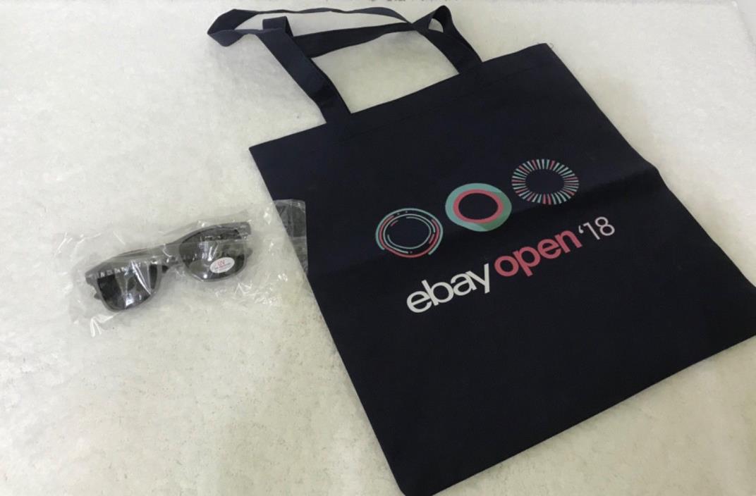 Ebay Open 2018 Swag Tote Bag,  Sunglasses Promo Giveaways