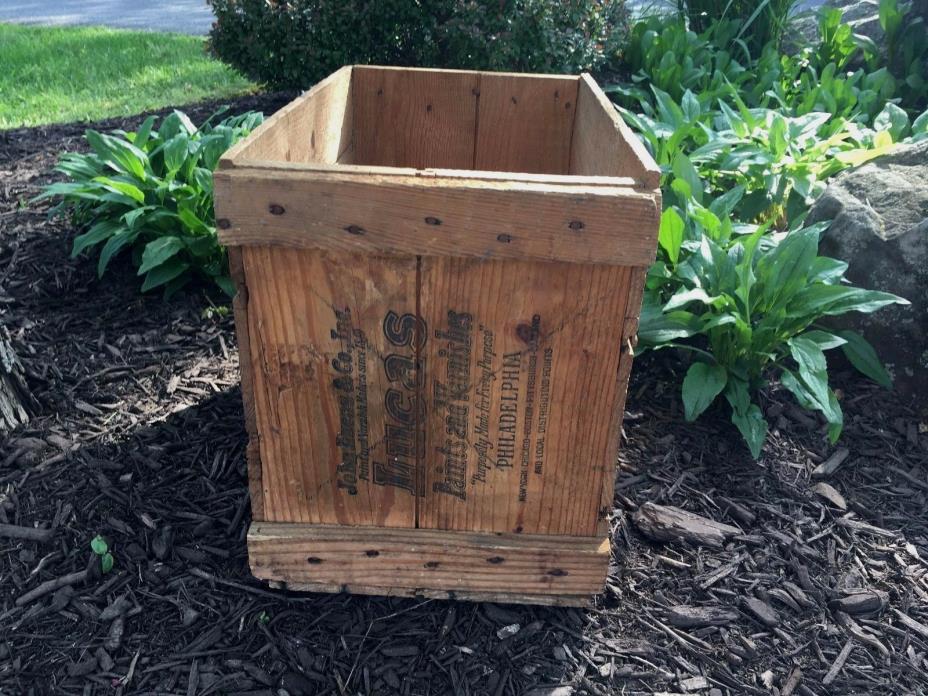 John Lucas & Co Paint Varnish Philadelphia PA Trenton NJ Wood Wooden Box Crate