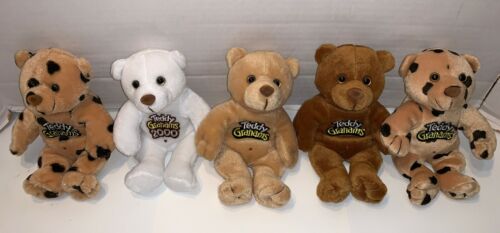 5 Teddy Grahams 7” Bean Bag Plush Bears Honey,Chocolate chip, Millennium,Cinnamo