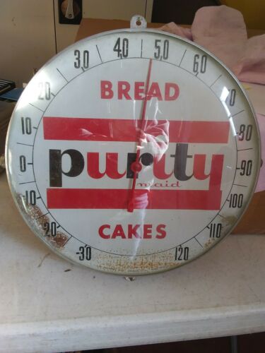 Vintage Purity Maid Bread Cakes Advertising Thermometer Chicago IL.
