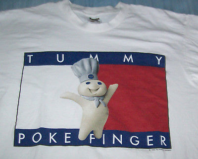 XL Tummy Poke Finger Pillsbury Doughboy T Shirt 1996