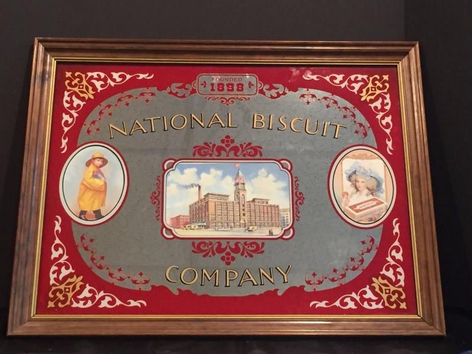 Vintage National Biscuit Company NABISCO Advertising Mirror