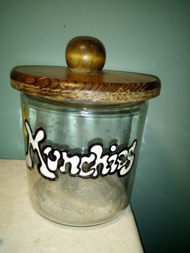 Munchies Vintage Glass Jar With Original Lid