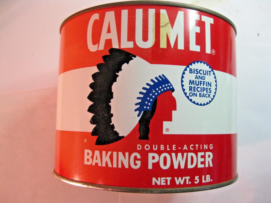 Vintage large Calumet Baking Powder can, 5 lb size