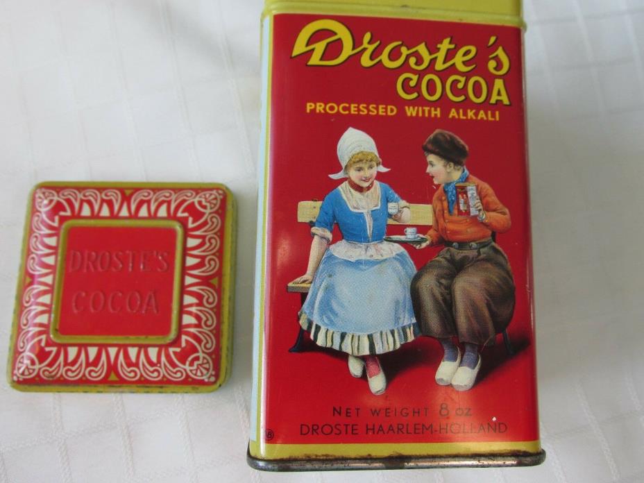 1900-1909 ANTIQUE DROSTE'S  DUTCH PROCESS COCOA TIN,  EAC