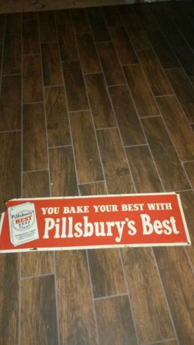 RARE Pillsbury Best XXXX Flour Bake Your Best Beach Coshocton Dealer Sign EUC