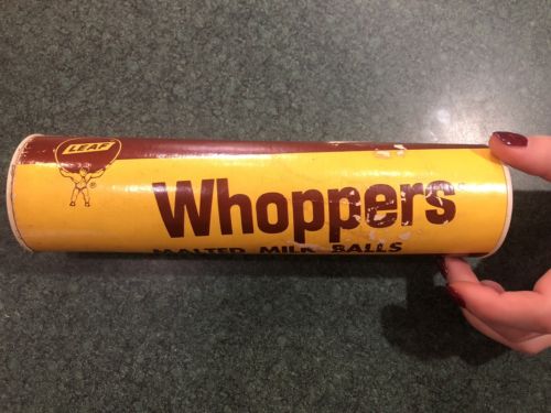LEAF Whoppers MALTED MILK BALLS Candy Coin Bank Holder Tube Movie Prop 3 1/4 Oz