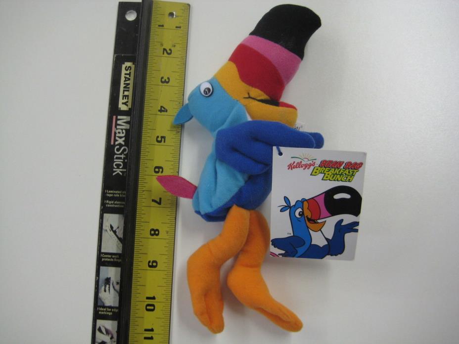 Kellogg's TOUCAN SAM Fruit Loops Advertising Bird BeanBag Breakfast Bunch