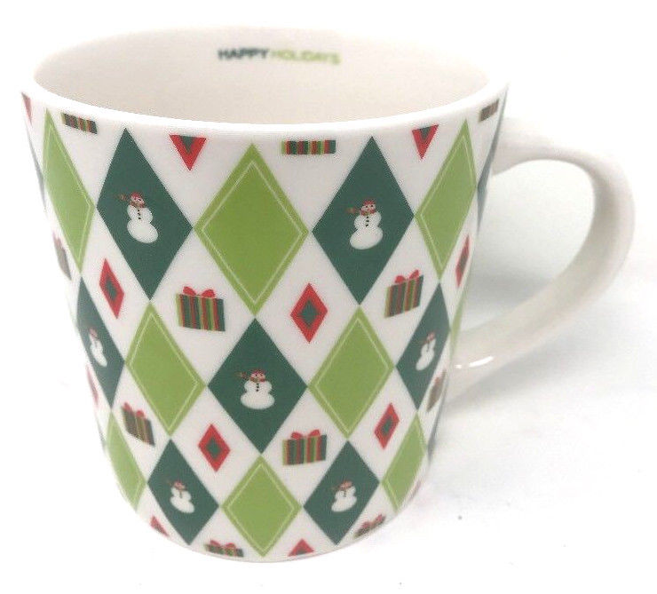 Starbucks Coffee Barista Cup Mug Happy Holidays Snowmen 20oz c 2003 E1b