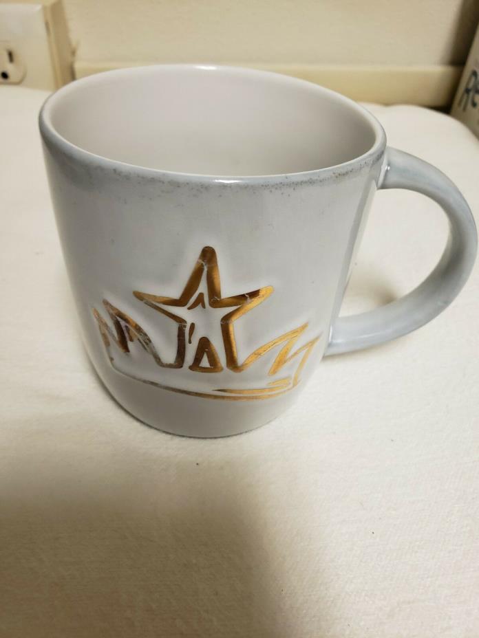 Starbucks 2016 Anniversary Siren Mermaid Gold Crown White Coffee Mug. 14 fl oz.