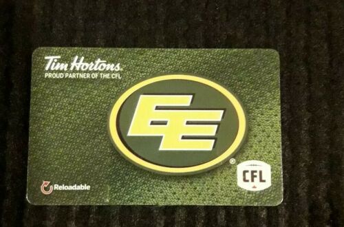 TIM HORTONS 2018 CFL EDMONTON ESKIMOS RELOADABLE GIFT/TIM CARD NEW